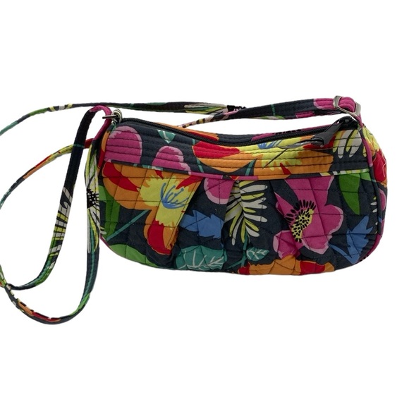 Vera Bradley Quilted Mini Crossbody Jazzy Bloom Tropical Travel Cruise OS - Picture 1 of 6